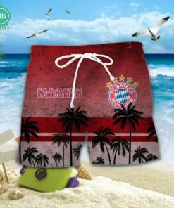 FC Bayern Munchen Palm Tree Hawaiian Shirt