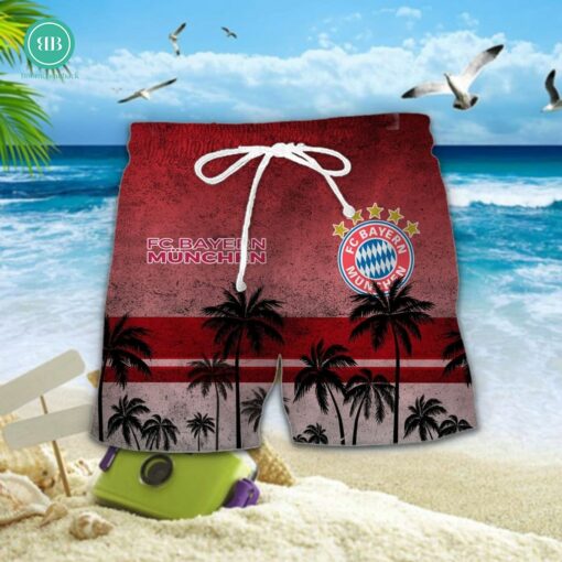 FC Bayern Munchen Palm Tree Hawaiian Shirt