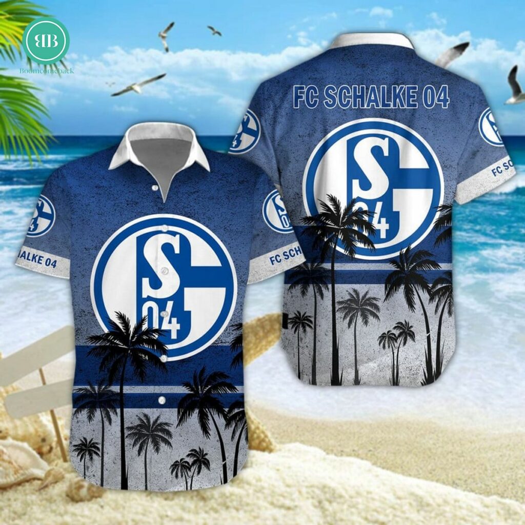FC Schalke 04 Palm Tree Hawaiian Shirt