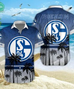 FC Schalke 04 Palm Tree Hawaiian Shirt