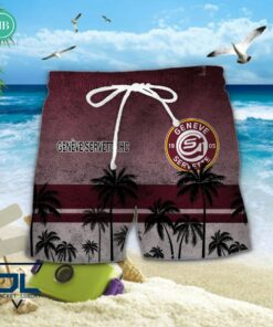 Geneve-Servette HC Palm Tree Hawaiian Shirt