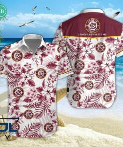 Geneve-Servette HC Tropical Floral Hawaiian Shirt