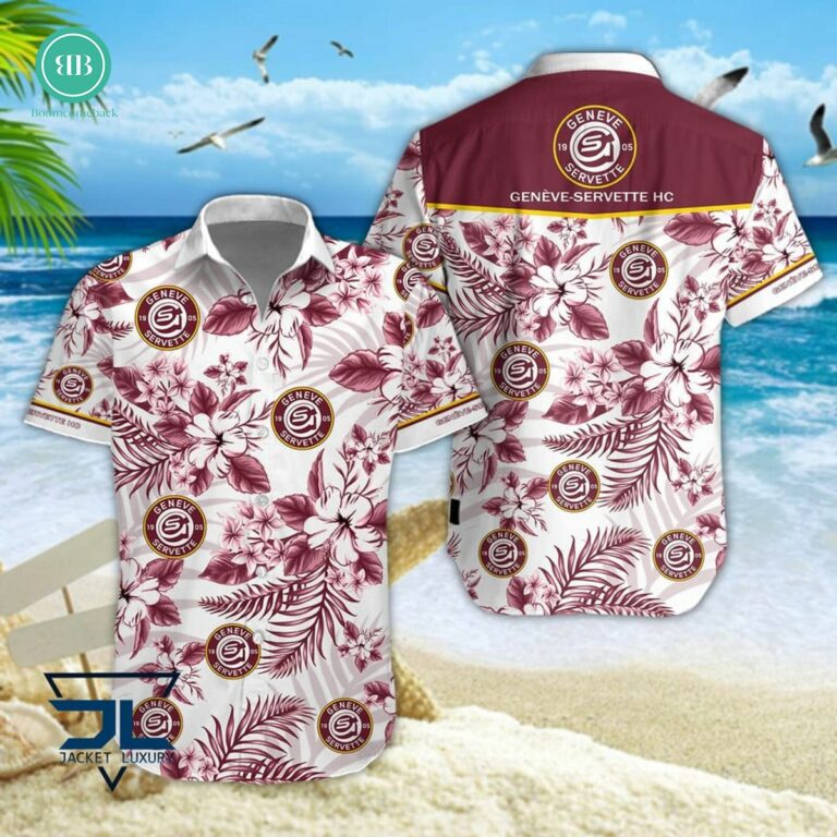 Geneve-Servette HC Tropical Floral Hawaiian Shirt