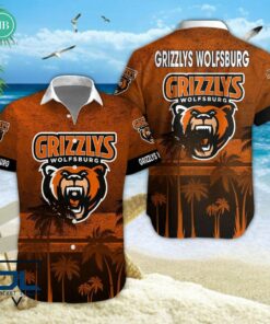 Grizzlys Wolfsburg Palm Tree Hawaiian Shirt