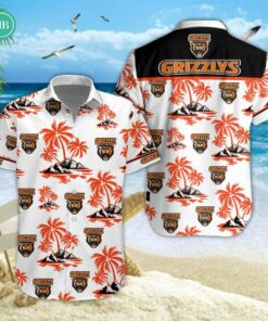 Grizzlys Wolfsburg Palm Tree Island Hawaiian Shirt