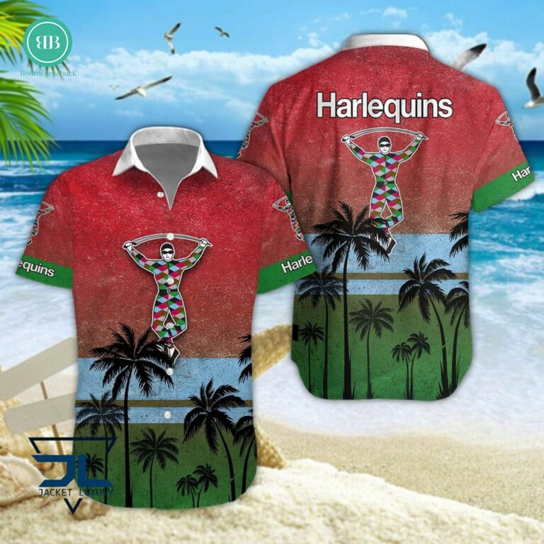 Harlequins Palm Tree Hawaiian Shirt