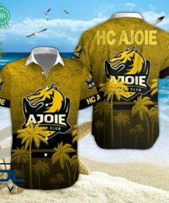 HC Ajoie Palm Tree Hawaiian Shirt