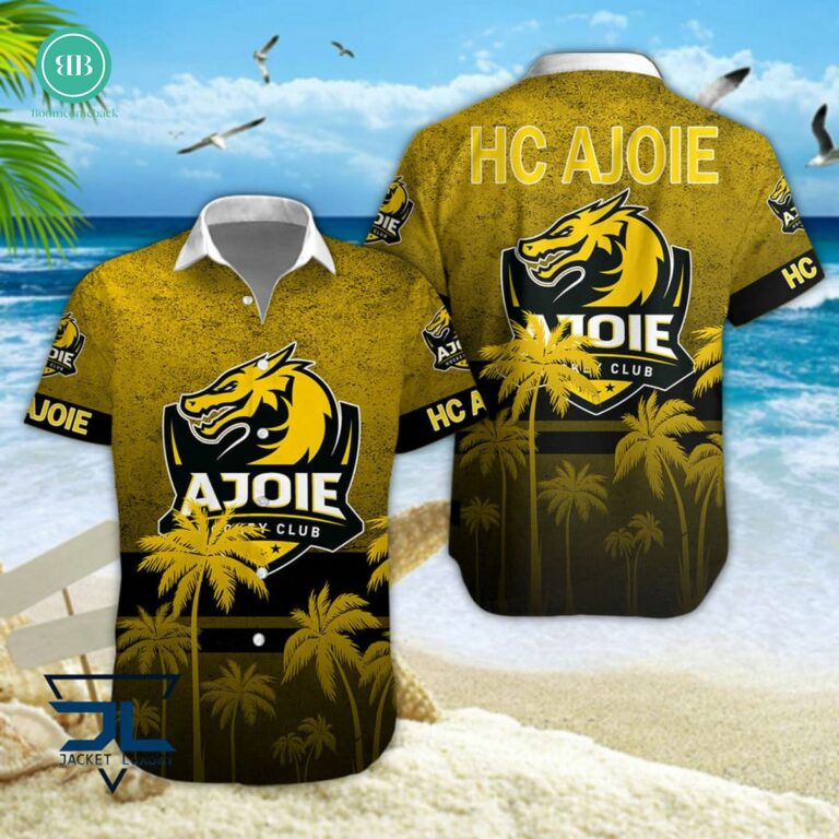HC Ajoie Palm Tree Hawaiian Shirt
