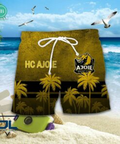 HC Ajoie Palm Tree Hawaiian Shirt