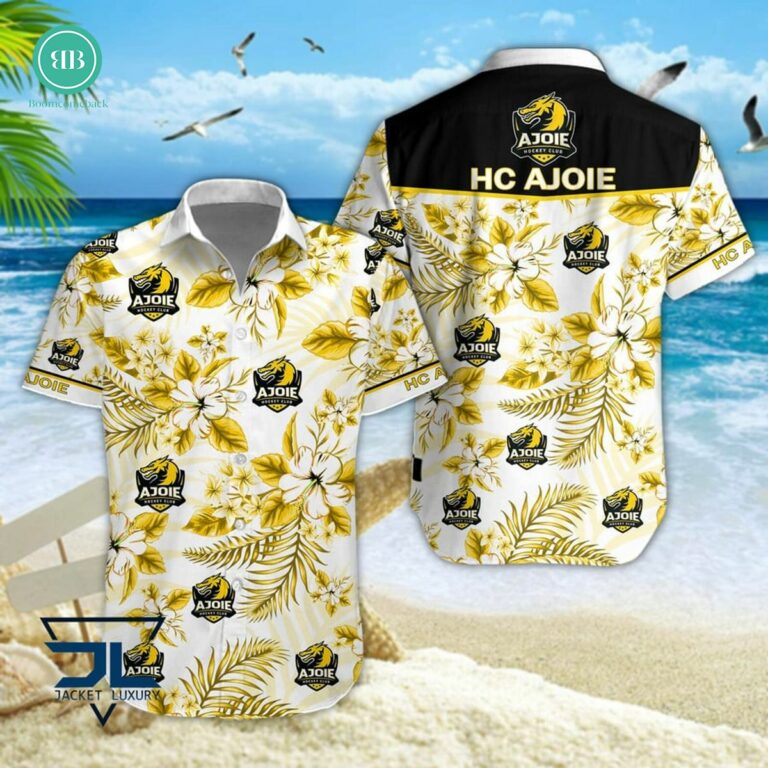 HC Ajoie Tropical Floral Hawaiian Shirt