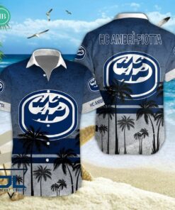 HC Ambri-Piotta Palm Tree Hawaiian Shirt