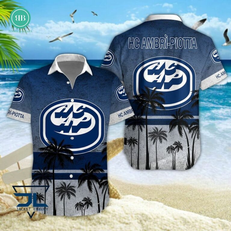 HC Ambri-Piotta Palm Tree Hawaiian Shirt