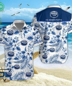 HC Ambri-Piotta Tropical Floral Hawaiian Shirt