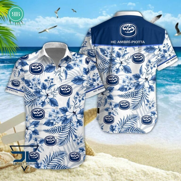 HC Ambri-Piotta Tropical Floral Hawaiian Shirt