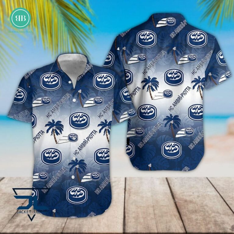 HC Ambri-Piotta Tropical Leaves Coconut Tree Hawaiian Shirt