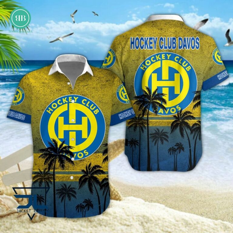 HC Davos Palm Tree Hawaiian Shirt