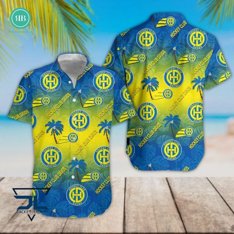 HC Davos Tropical Leaves Coconut Tree Hawaiian Shirt