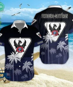 HC Fribourg-Gotteron Palm Tree Hawaiian Shirt