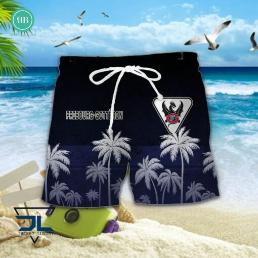 HC Fribourg-Gotteron Palm Tree Hawaiian Shirt