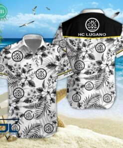 HC Lugano Tropical Floral Hawaiian Shirt