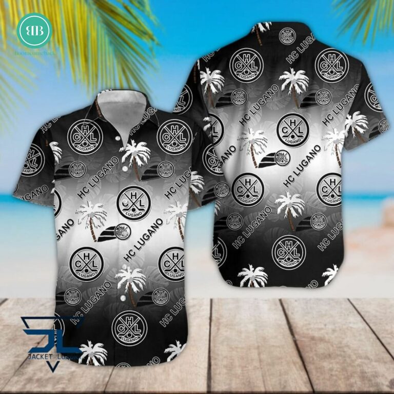 HC Lugano Tropical Leaves Coconut Tree Hawaiian Shirt