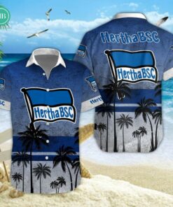 Hertha BSC Palm Tree Hawaiian Shirt