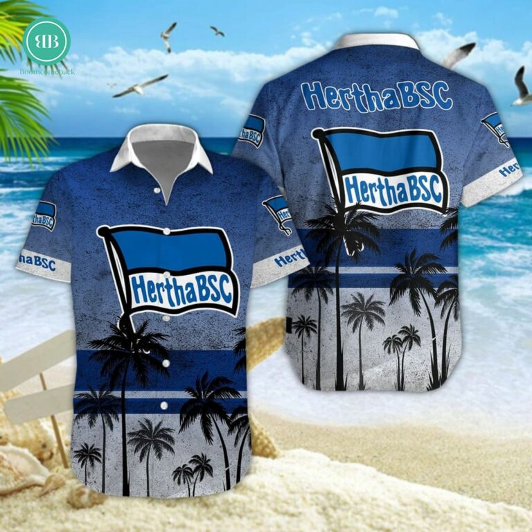 Hertha BSC Palm Tree Hawaiian Shirt