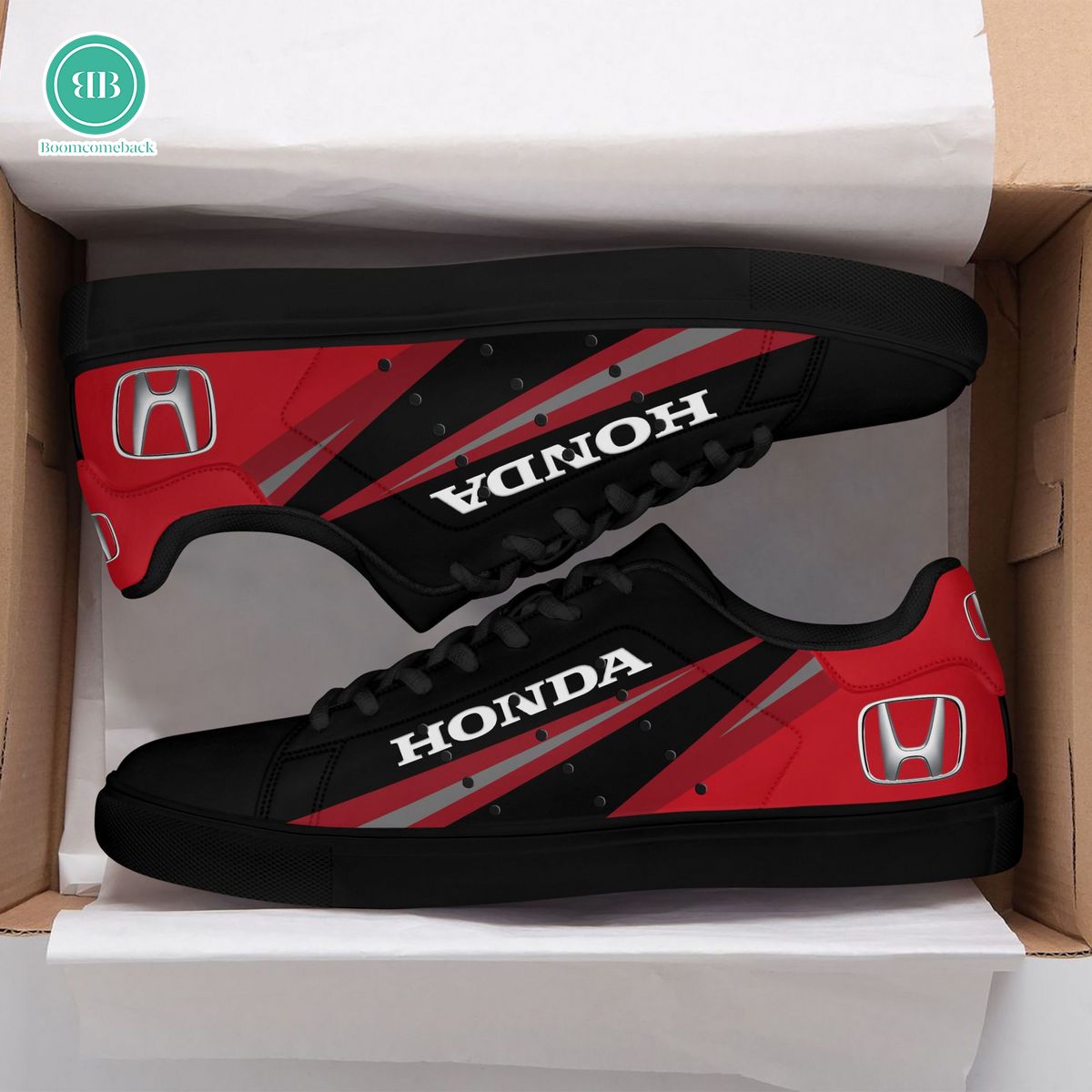 Honda Black And Red Adidas Stan Smith Shoes