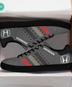Honda Black Grey Pink Stripes Style 3 Adidas Stan Smith Shoes