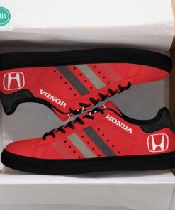 Honda Black Grey Red Stripes Style 2 Adidas Stan Smith Shoes