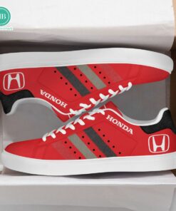 Honda Black Grey Red Stripes Style 2 Adidas Stan Smith Shoes