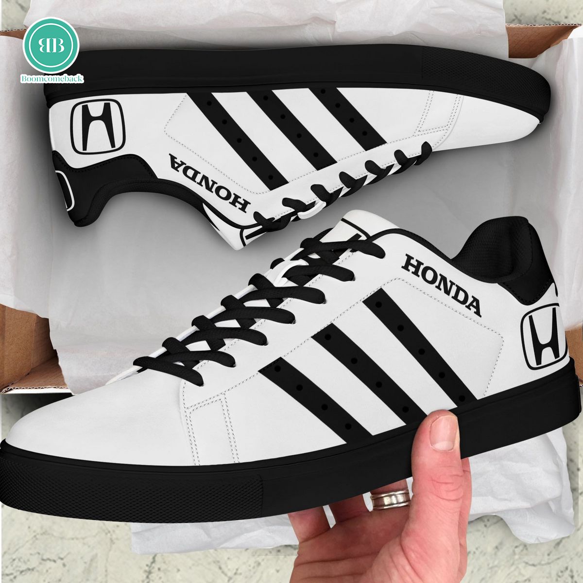 Honda Black Stripes Style 1 Adidas Stan Smith Shoes