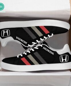 Honda Grey Cream Red Stripes Adidas Stan Smith Shoes