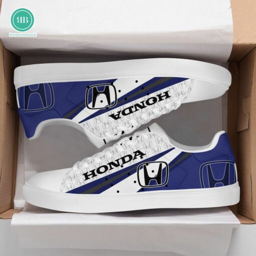 Honda White And Blue Adidas Stan Smith Shoes