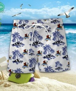 Iserlohn Roosters Palm Tree Island Hawaiian Shirt