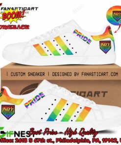 Kiss Rock Band LGBT Pride White Adidas Stan Smith Shoes