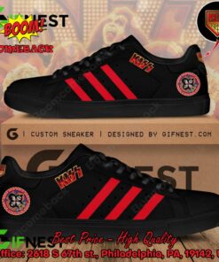 Kiss Rock Band Red Stripes Adidas Stan Smith Shoes