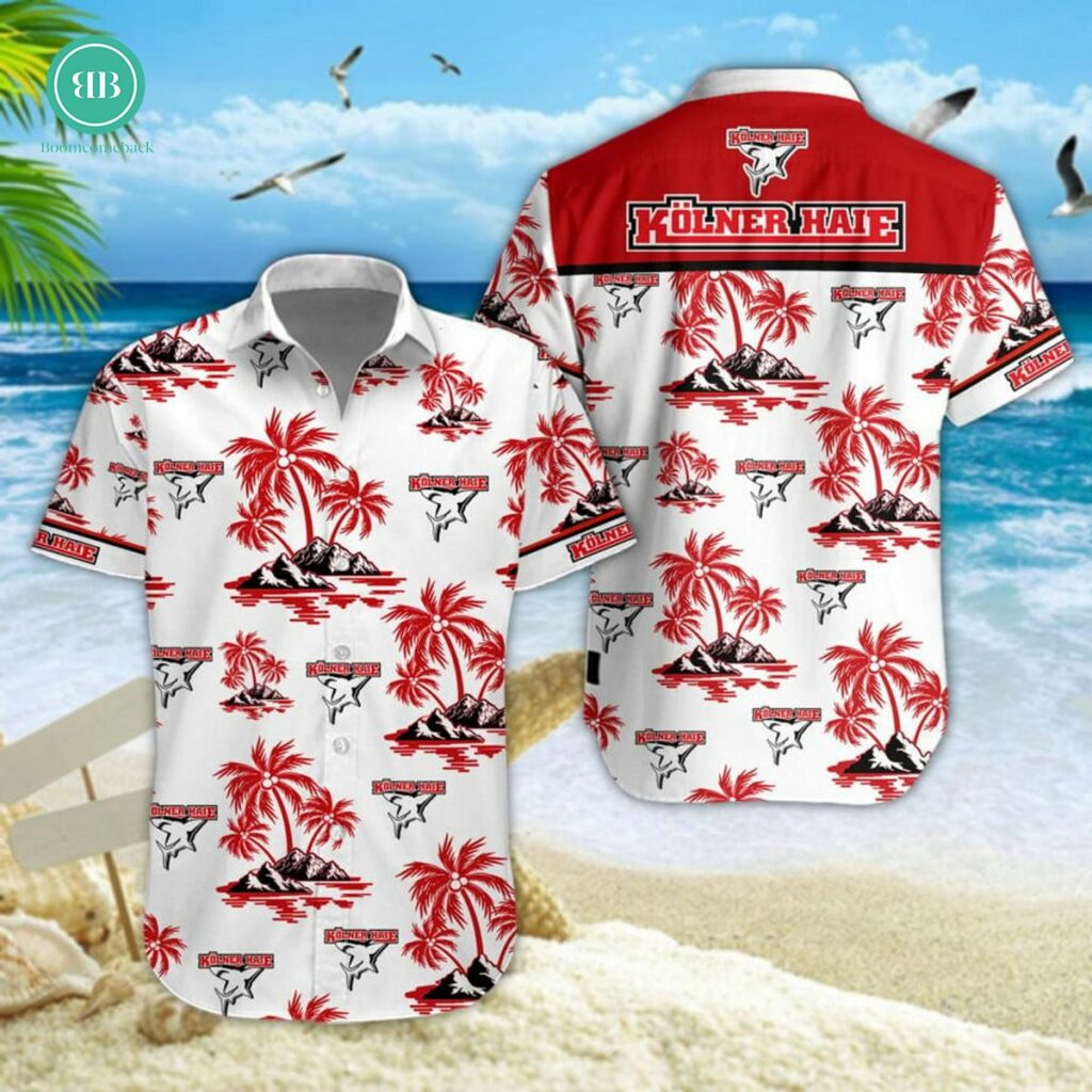 Kolner Haie Palm Tree Island Hawaiian Shirt
