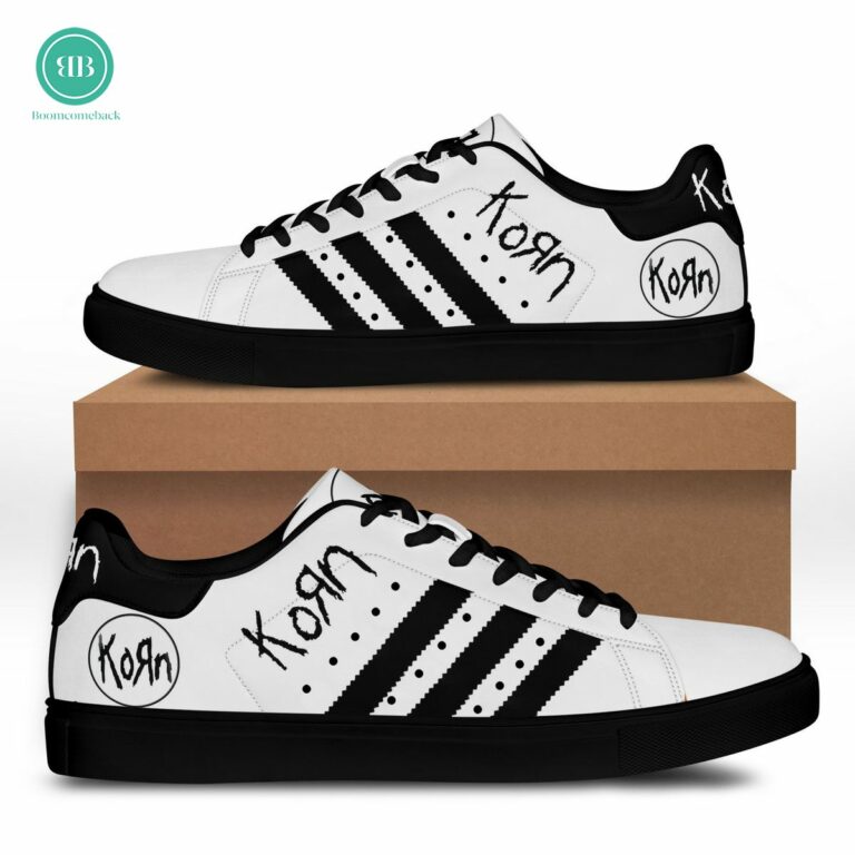 Korn Black Stripes Style 2 Adidas Stan Smith Shoes