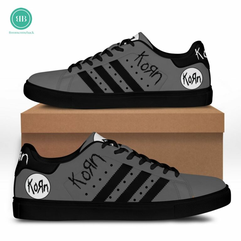 Korn Black Stripes Style 3 Adidas Stan Smith Shoes