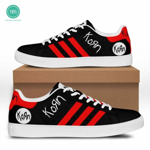 Korn Red Stripes Adidas Stan Smith Shoes