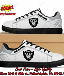 Las Vegas Raiders White Grey Adidas Stan Smith Shoes