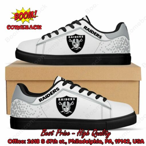 Las Vegas Raiders White Grey Adidas Stan Smith Shoes