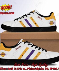 los angeles lakers orange and purple stripes adidas stan smith shoes 3 hdwX7