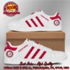 NCAA Alabama Crimson Tide Red And White Adidas Stan Smith Shoes