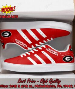 NCAA Georgia Bulldogs White Stripes Adidas Stan Smith Shoes