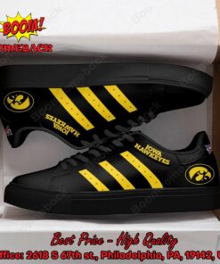 ncaa iowa hawkeyes yellow stripes style 1 adidas stan smith shoes 3 1JpzX