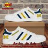 NCAA Michigan Wolverines Navy Stripes Style 1 Adidas Stan Smith Shoes