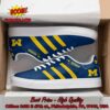 NCAA Michigan Wolverines Yellow Stripes Style 1 Adidas Stan Smith Shoes