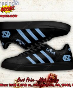 NCAA North Carolina Tar Heels Aqua Blue Stripes Adidas Stan Smith Shoes